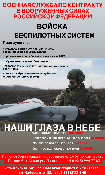 Набор операторов в новейшие Войска беспилотных систем